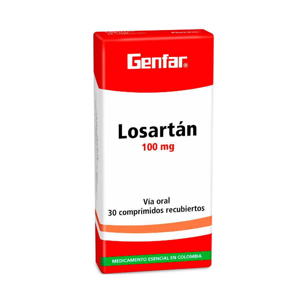 LOSARTAN GENFAR TABLETAS 100 MG CAJA X 30 UNDS