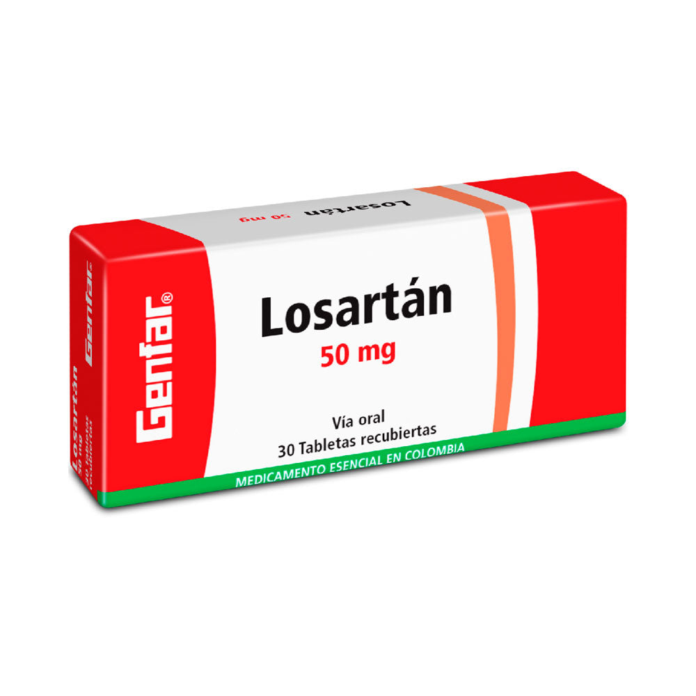LOSARTAN GENFAR TABLETAS 50 MG CAJA X 30 UNDS