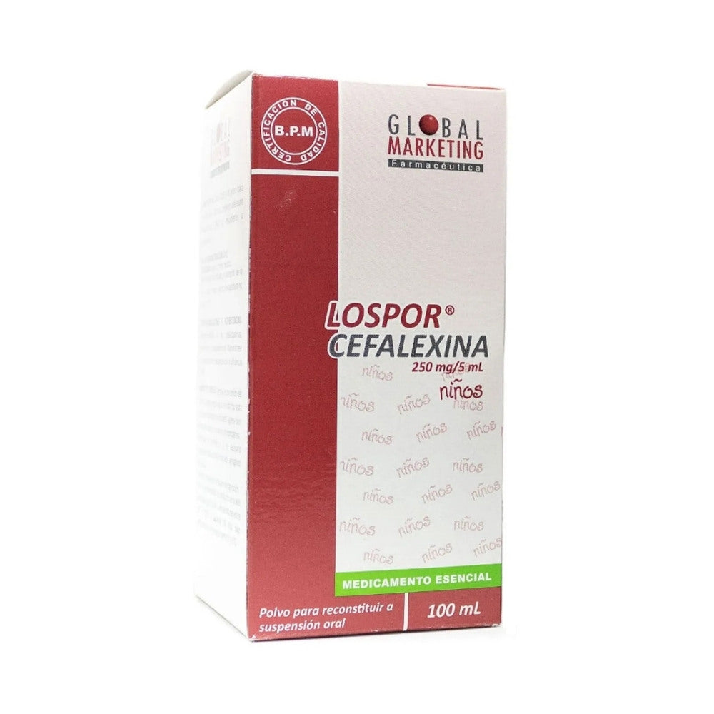 LOSPOR SUSPENSION 250MG/5ML CAJA 100 ML