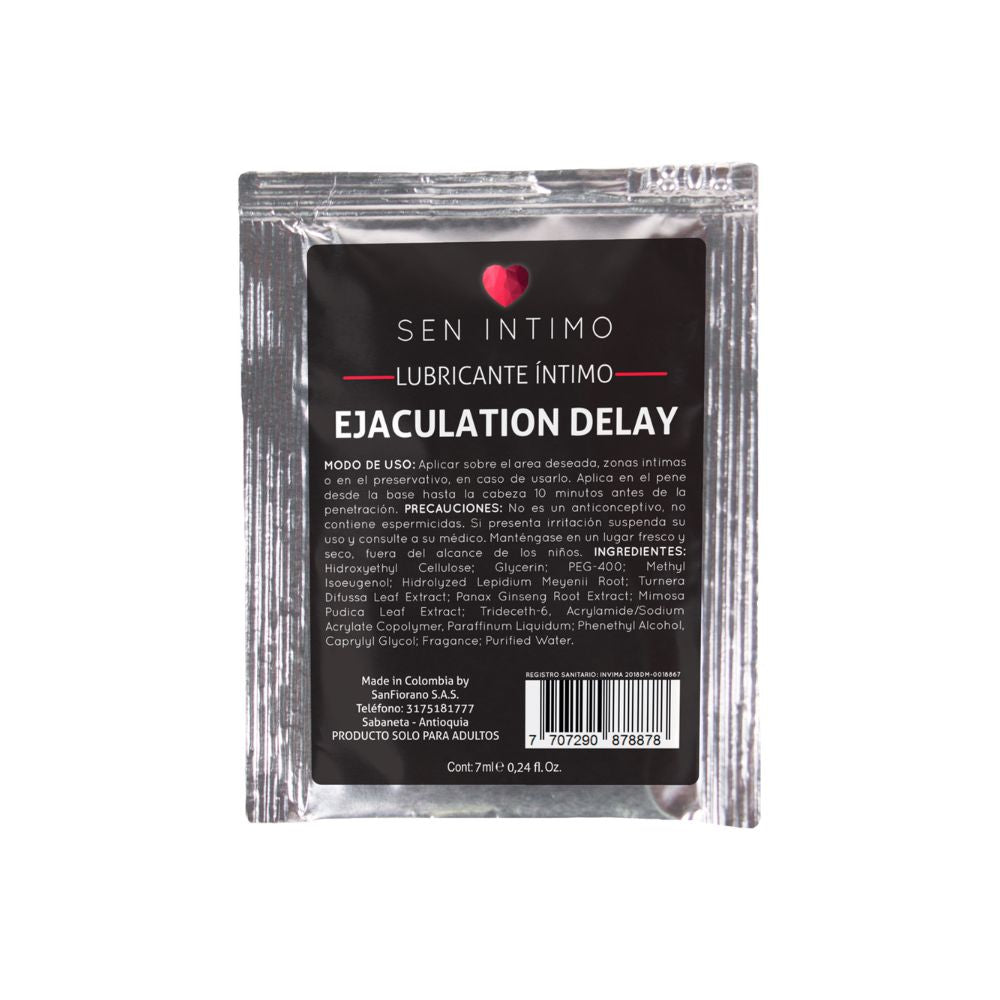 LUBRICANTE INTIMO SEN INTIMO RETARDANTE DELAY+++ SACHET 7 ML