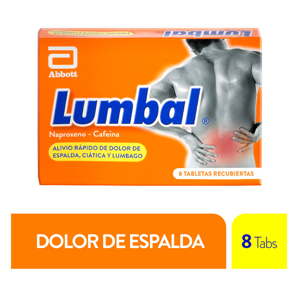 LUMBAL TABLETAS RECUBIERTAS 220MG/50MG CAJA X 8 UNDS