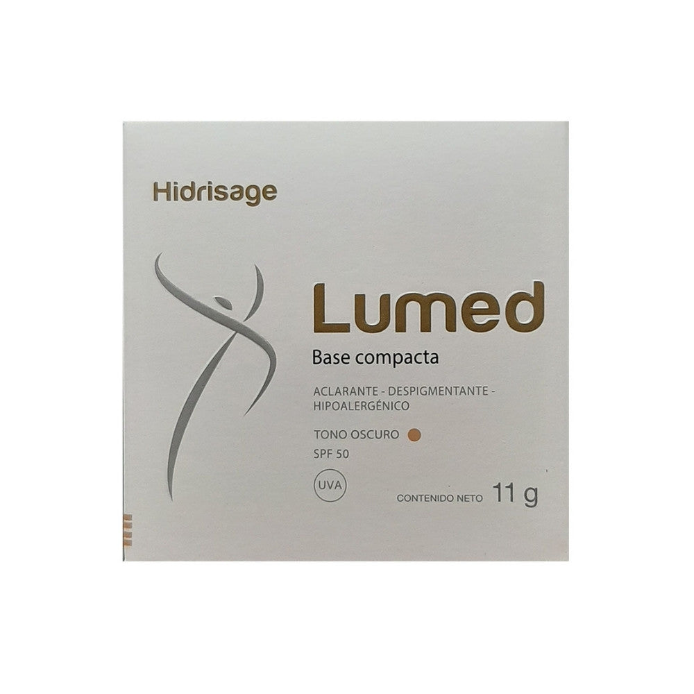 LUMED HIDRISAGE PIEL OSCURA BASE COMPACTA CAJA 11 G