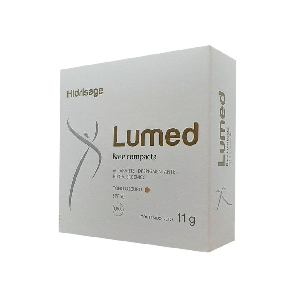 LUMED HIDRISAGE PIEL OSCURA BASE COMPACTA CAJA 11 G