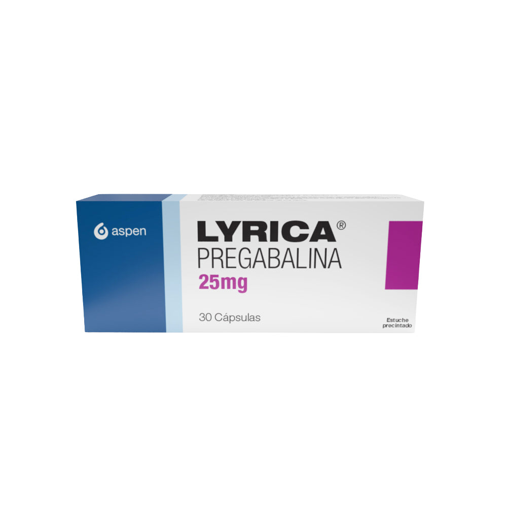 LYRICA (RG) CAPSULAS 25 MG CAJA X 30 UNDS