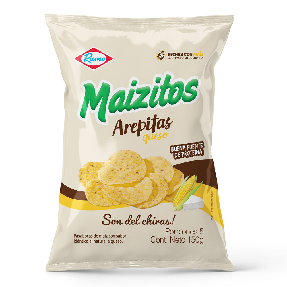 MAIZITOS RAMO AREPITAS QUESO PAQUETE 150 G