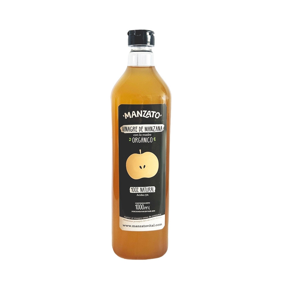 MANZATO VINAGRE MANZANA CON LA MADRE ORGANICO FRASCO 1000 ML