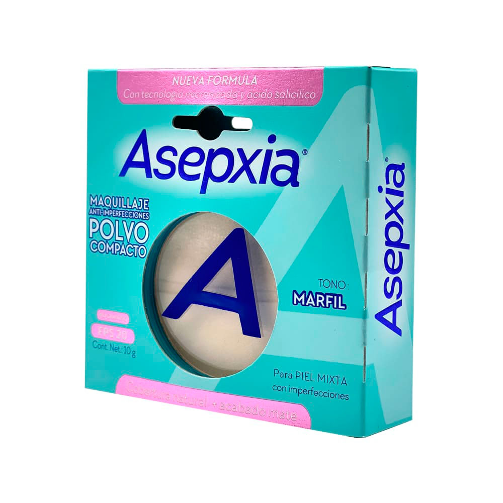 MAQUILLAJE POLVO ASEPXIA TONO MARFIL CAJA 10 G
