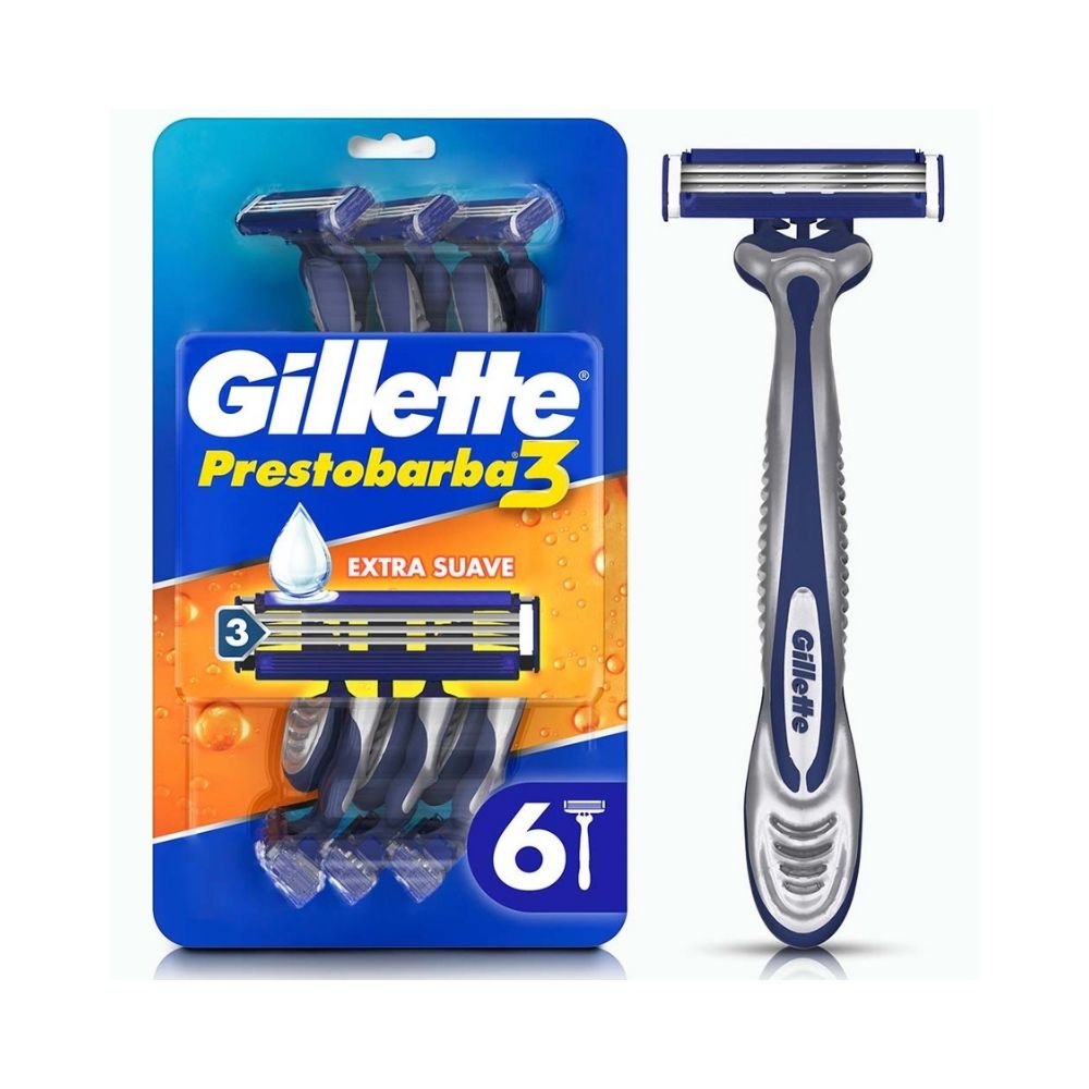 MAQUINA DE AFEITAR GILLETTE 3 COMFORTGEL X 6 UNDS