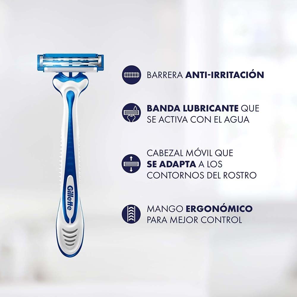 MAQUINA DE AFEITAR GILLETTE DERMA PROTECCION ESTUCHE X 2 UNDS