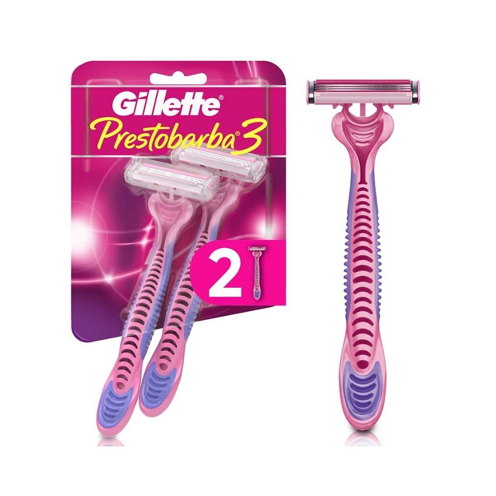 MAQUINA DE AFEITAR GILLETTE PRESTOBARBA 3 MUJER X 2 UNDS