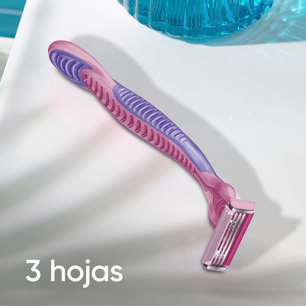MAQUINA DE AFEITAR GILLETTE PRESTOBARBA 3 MUJER X 2 UNDS