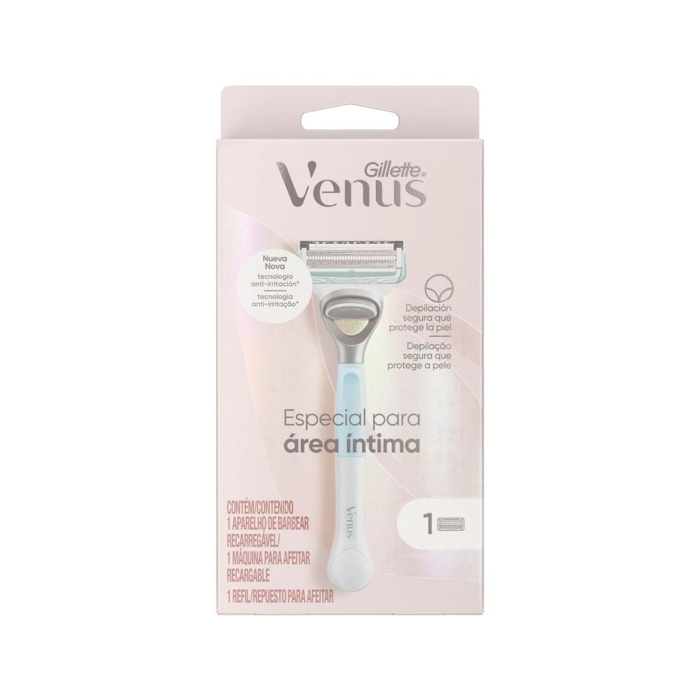 MAQUINA DE AFEITAR INTIMA VENUS RECARGABLE CAJA X 1 UND
