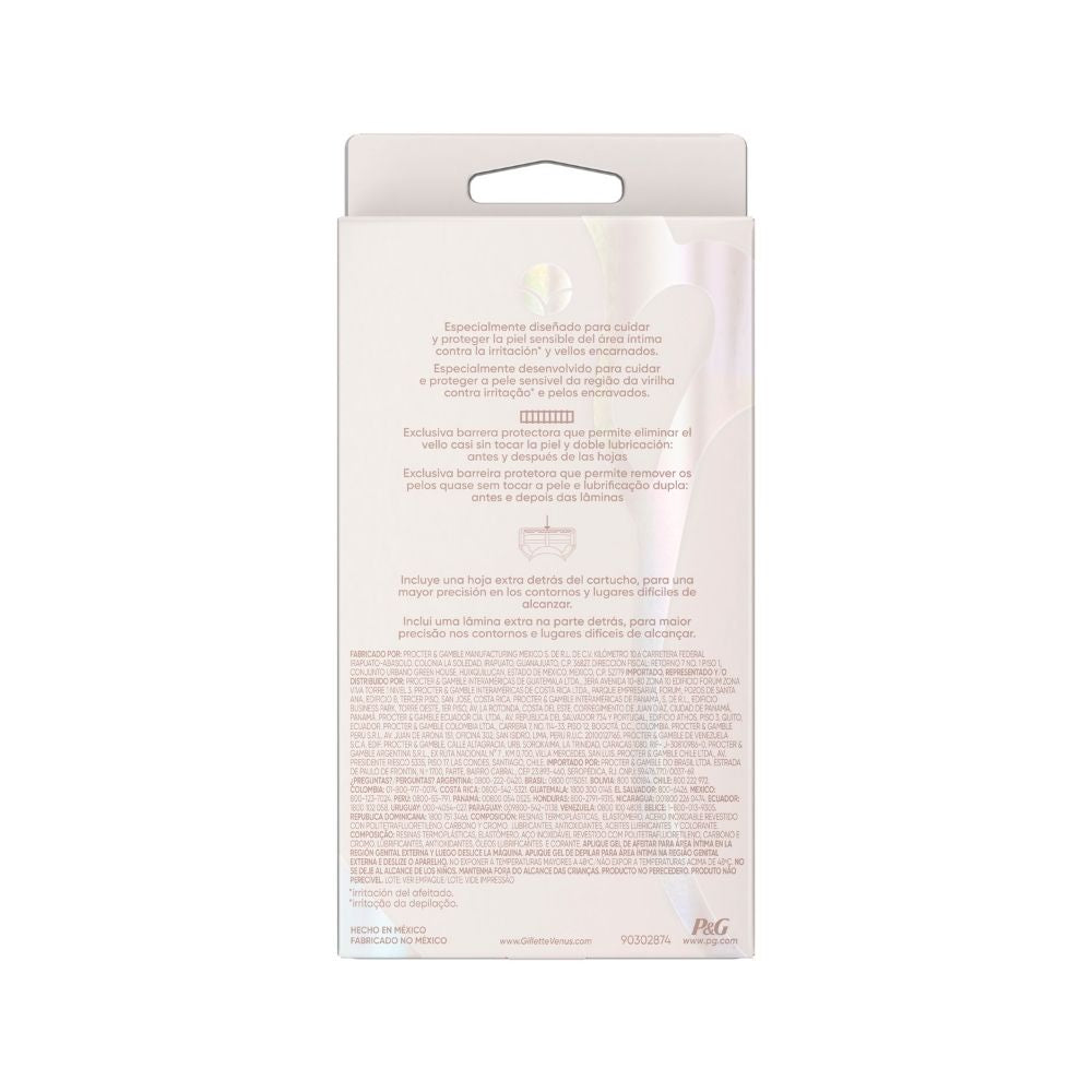 MAQUINA DE AFEITAR INTIMA VENUS RECARGABLE CAJA X 1 UND