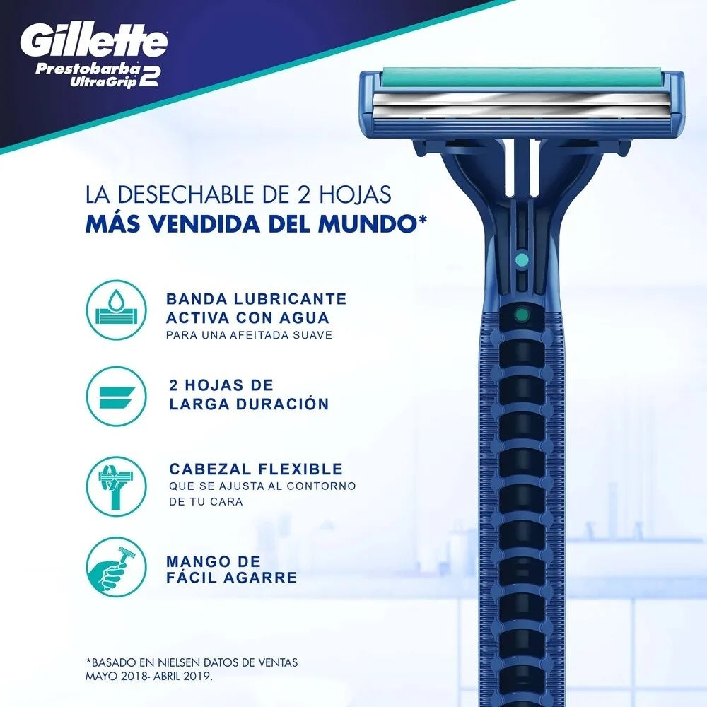 MAQUINA DE AFEITAR PRESTOBARBA ULTRAGRIP AZUL X 1 UND