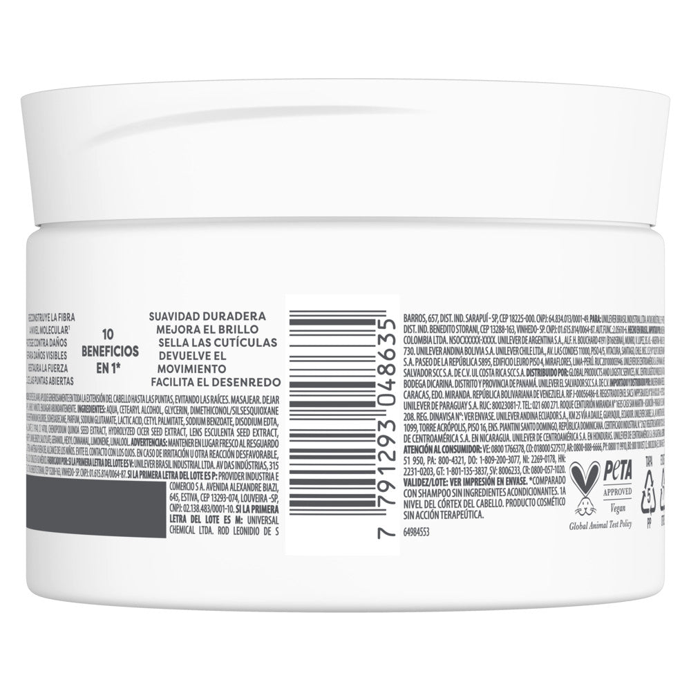 MASCARILLA CAPILAR DOVE RECONSTRUCCION+AMINOACIDO POTE 300 G