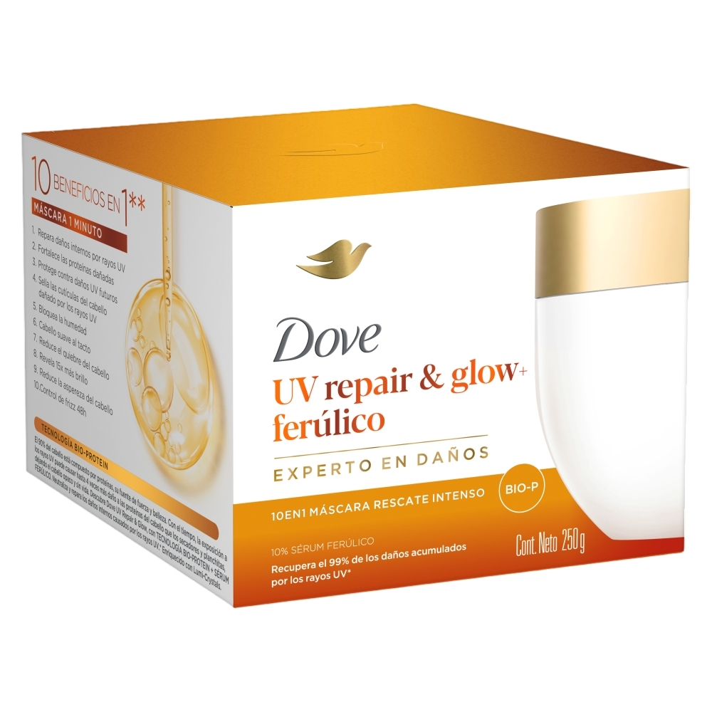 MASCARILLA CAPILAR DOVE UV REPAIR & GLOW POTE 250 G