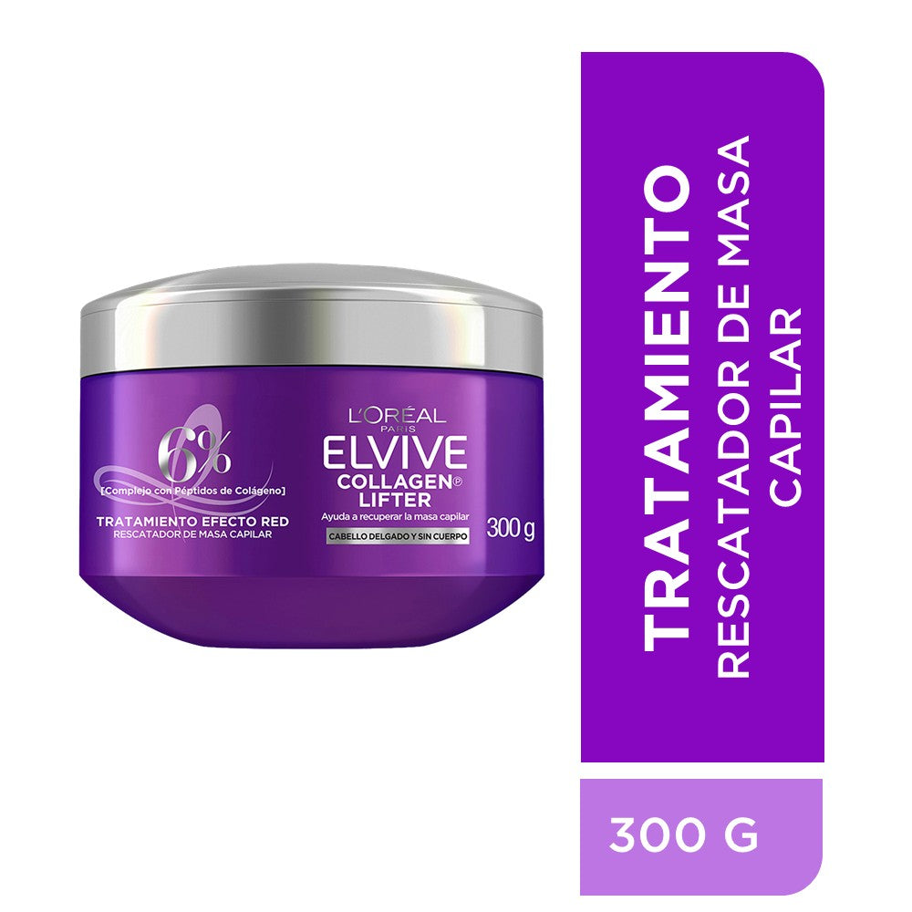 MASCARILLA CAPILAR ELVIVE COLÁGENO EFECTO RED POTE 300 G
