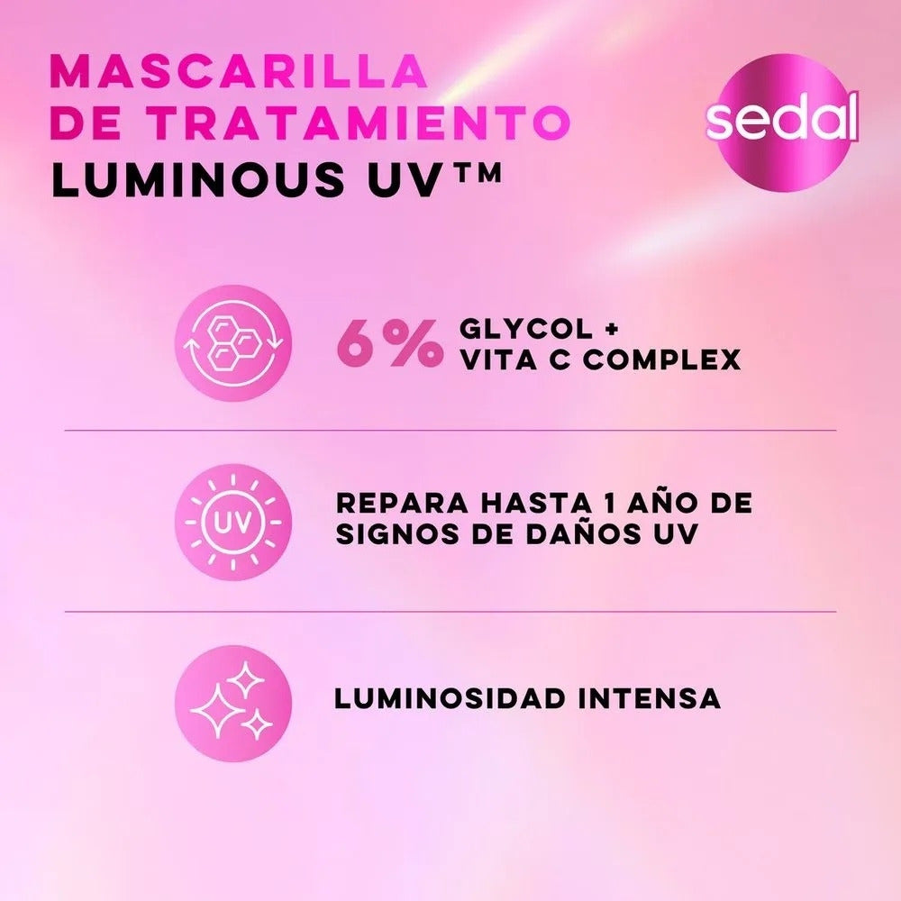 MASCARILLA CAPILAR SEDAL LUMINOSO UV POTE 300 G