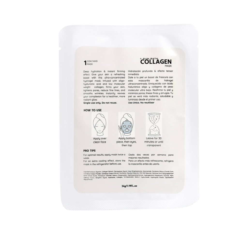 MASCARILLA FACIAL SUN BATH COLAGENO BOLSA X 1 UND