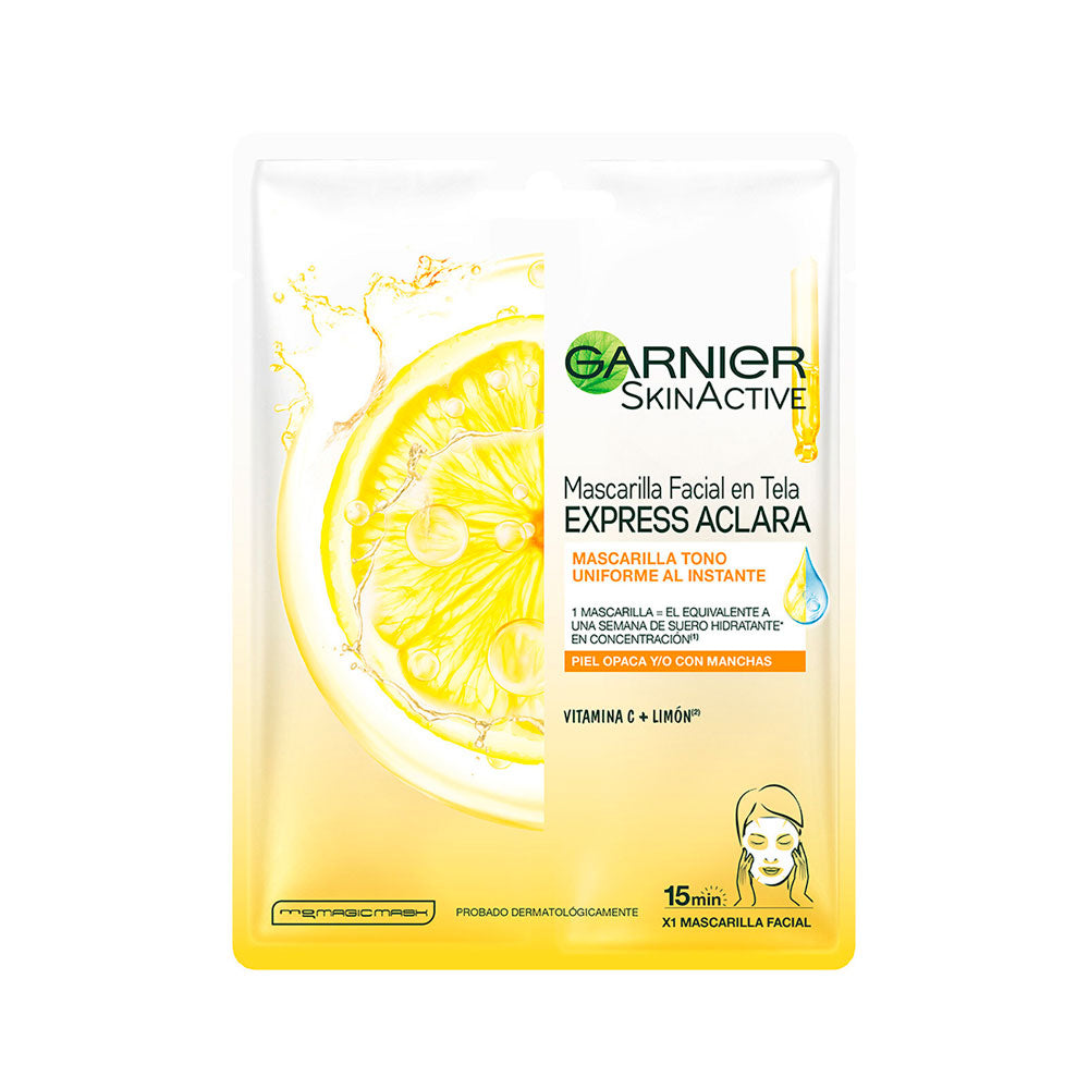 MASCARILLA GARNIER EXPRESS ACLARA SACHET X 1 UND