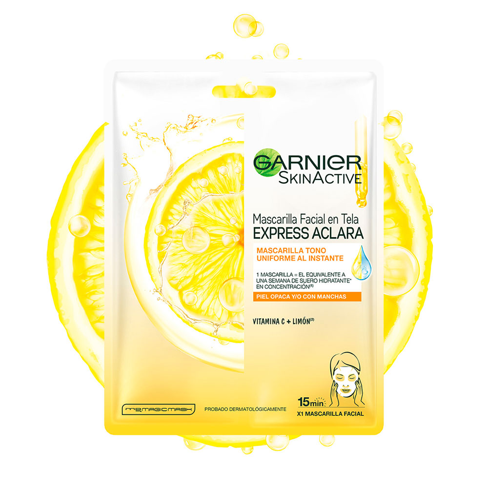 MASCARILLA GARNIER EXPRESS ACLARA SACHET X 1 UND
