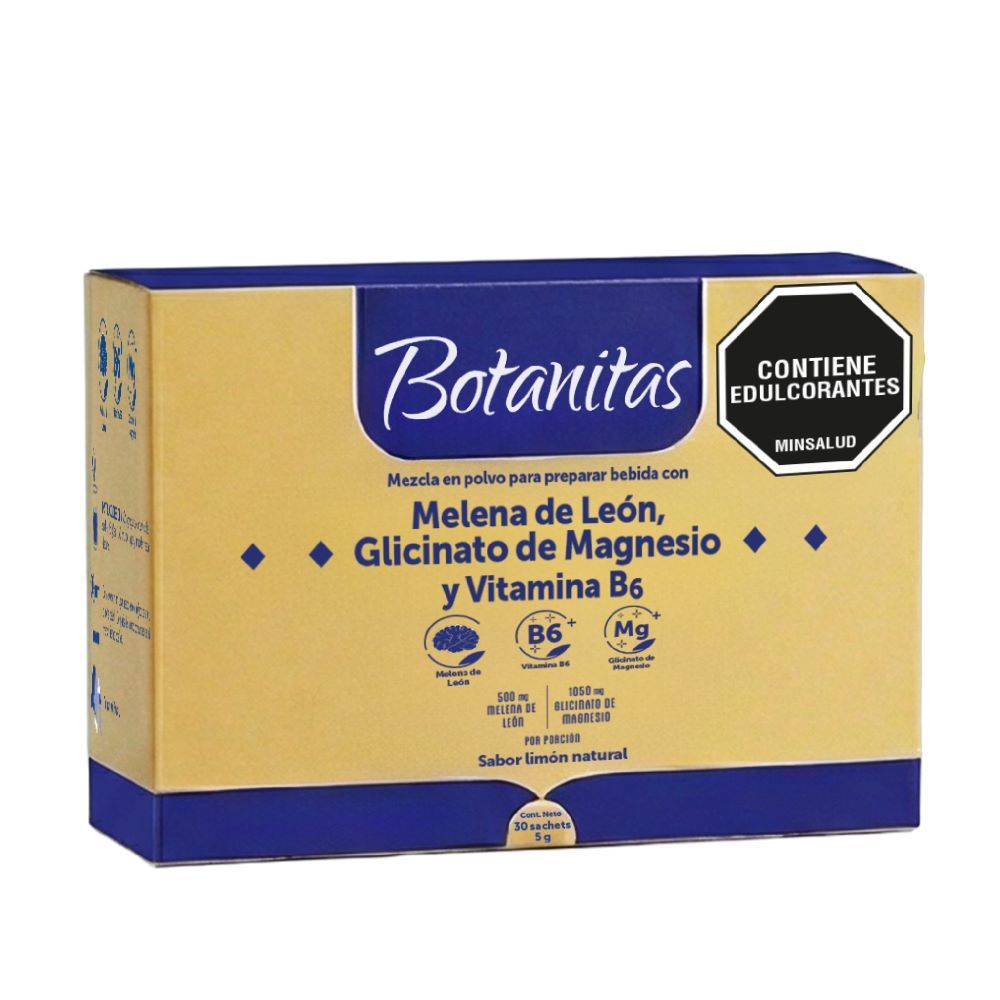 MELENA DE LEON BOTANITAS POLVO 500 MG LIMON CAJA X 30 SOBRES