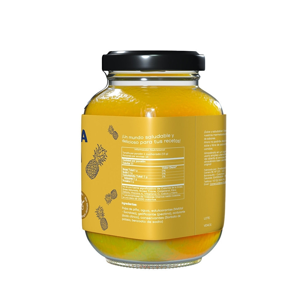 MERMELADA DE PIÑA SERI FOODS SIN AZUCAR FRASCO 250 G