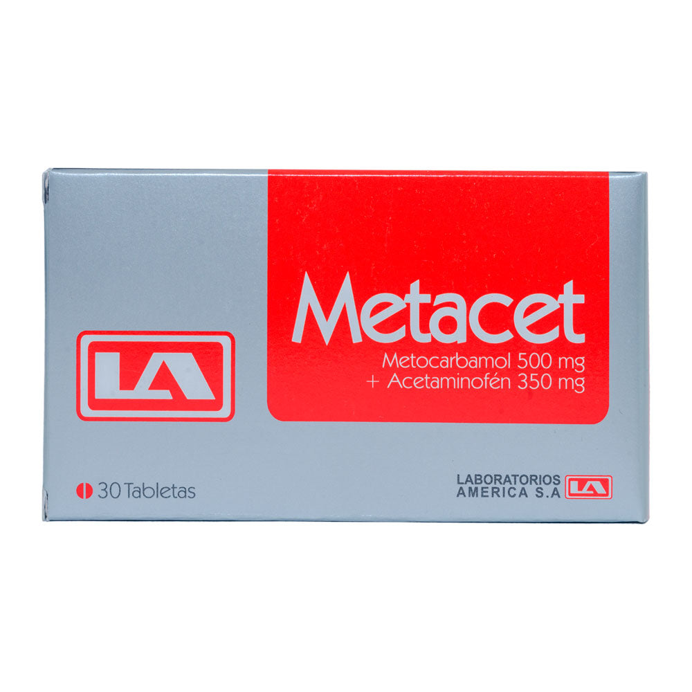 METACET TABLETAS 350 MG CAJA X 30 UNDS