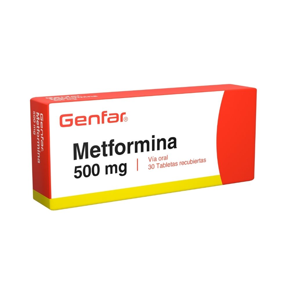 METFORMINA GENFAR TABLETAS 500 MG CAJA X 30 UNDS
