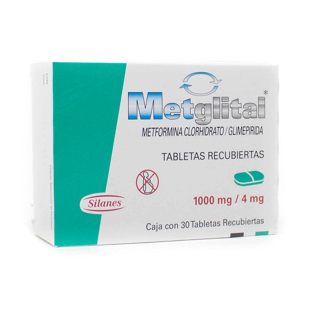 METGLITAL TABLETAS 1000/4 MG CAJA X 30 UNDS