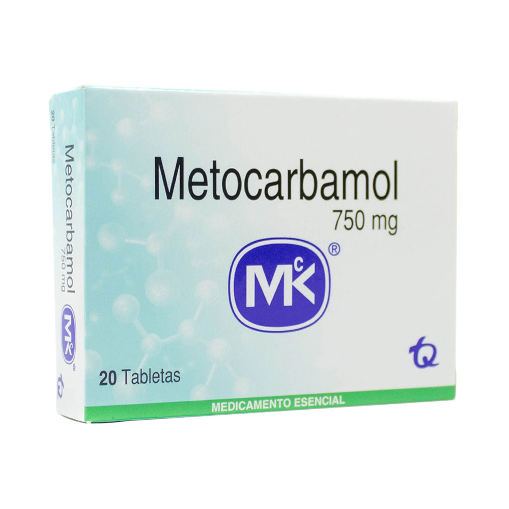METOCARBAMOL MK TABLETAS 750 MG CAJA X 20 UNDS