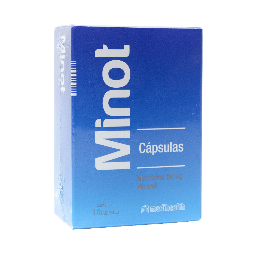 MINOT CAPSULAS 100 MG CAJA X 10 UNDS
