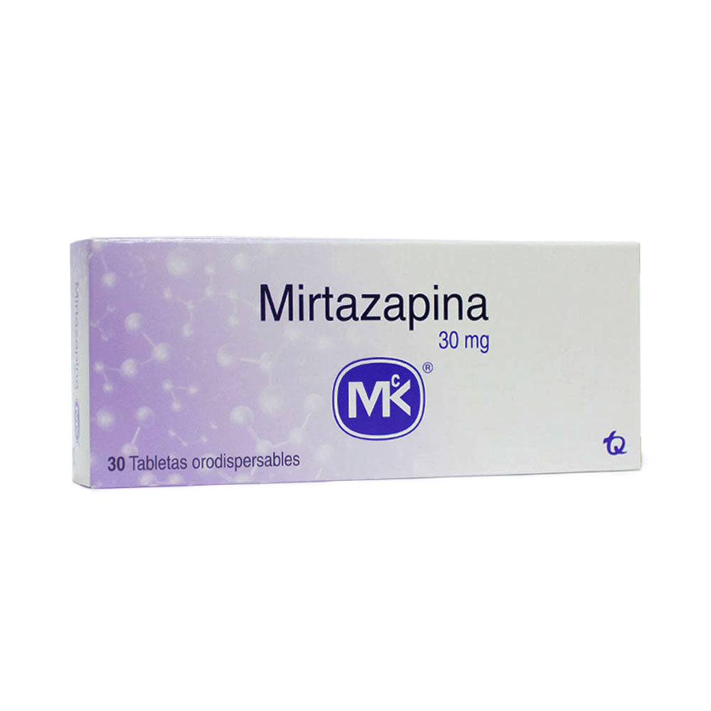 MIRTAZAPINA MK TABLETAS 30 MG CAJA X 30 UNDS