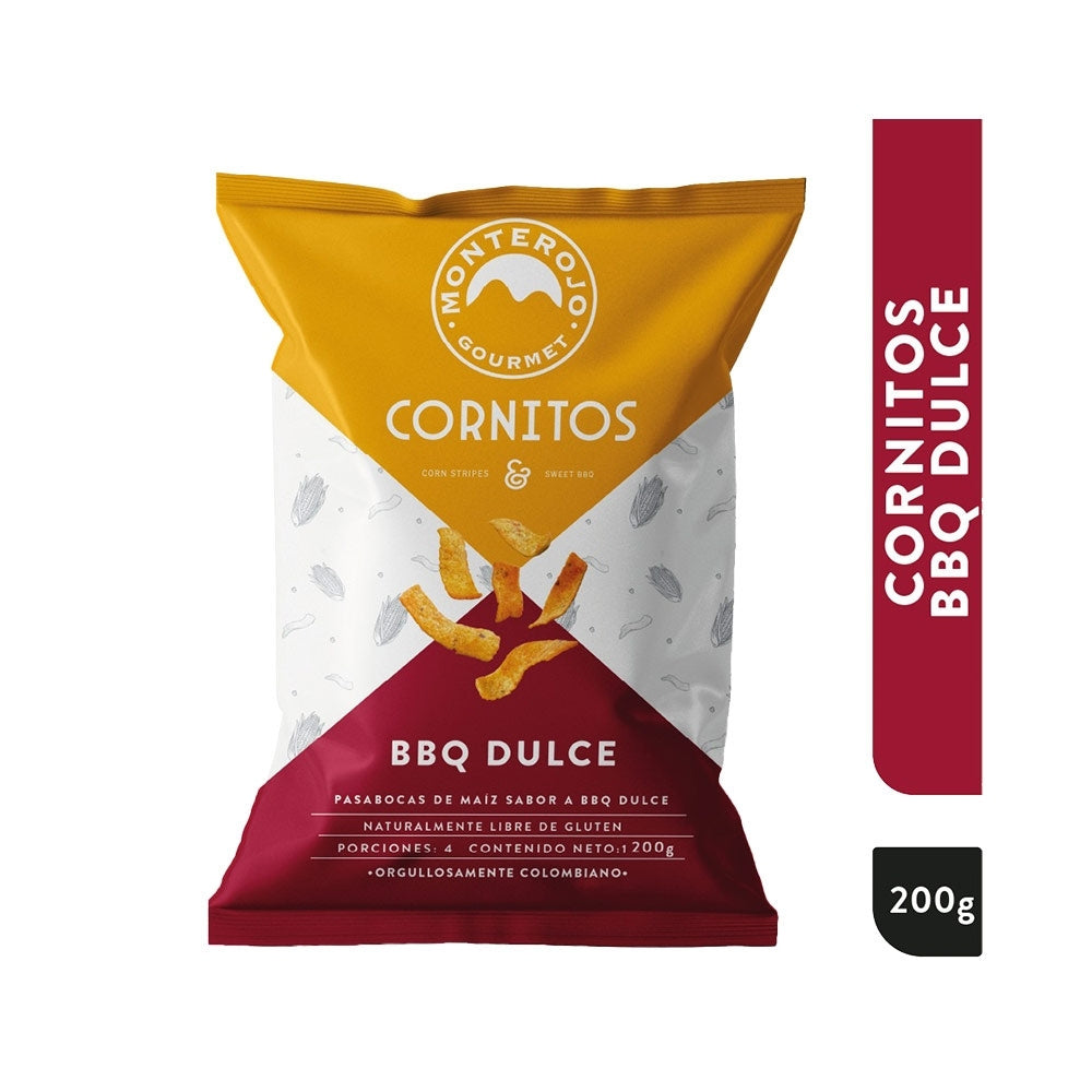 MONTE ROJO CORNITOS BBQ DULCE BOLSA 200 G