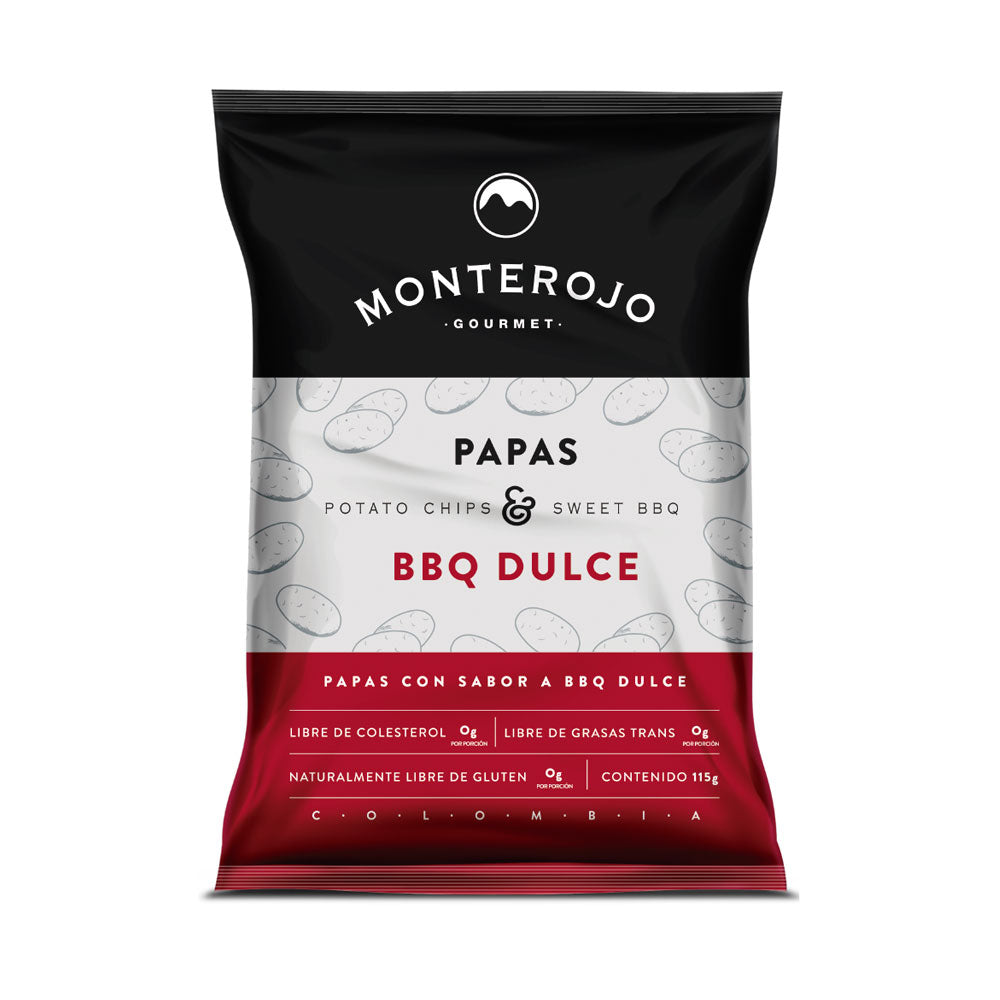 MONTE ROJO PAPAS BBQ DULCE BOLSA 100 G