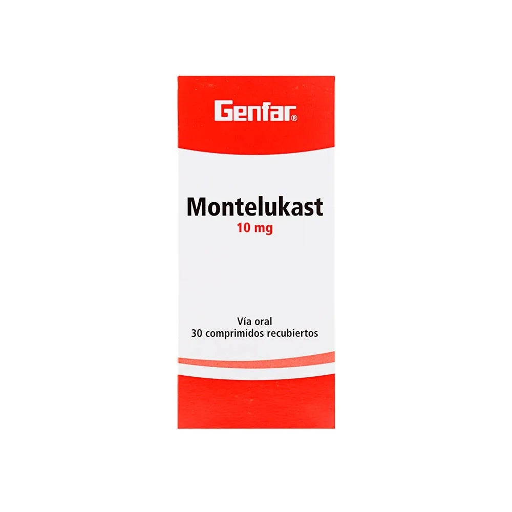 MONTELUKAST GENFAR TABLETAS 10 MG CAJA X 30 UNDS