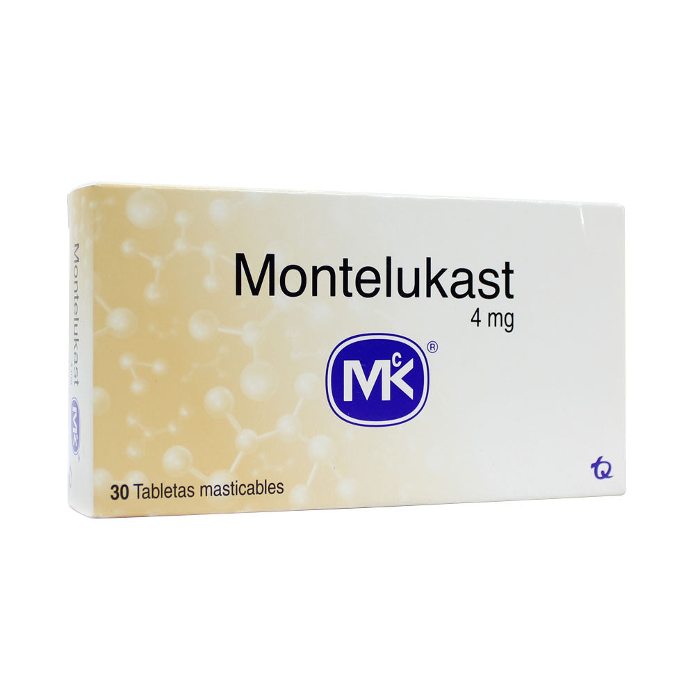 MONTELUKAST MK TABLETAS 4 MG CAJA X 30 UNDS
