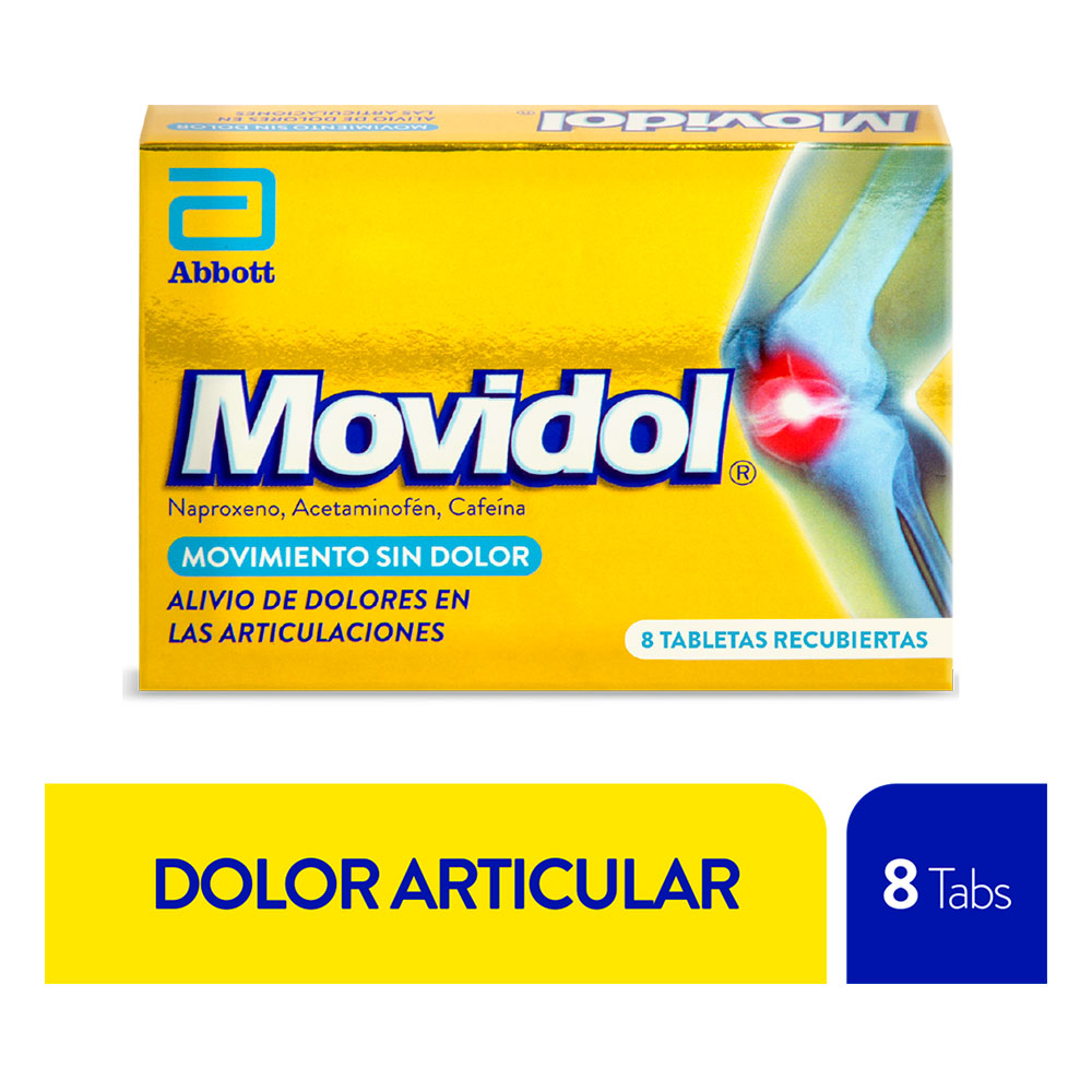 MOVIDOL TABLETAS RECUBIERTAS 250MG/65MG/220MG CAJA X 8 UNDS