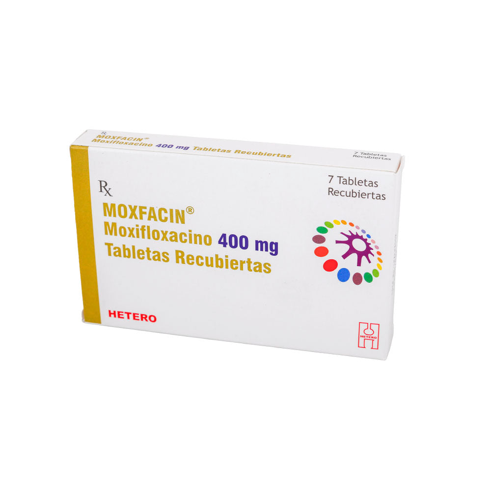 MOXFACIN (MOXIFLOXACINO) TABLETAS 400 MG CAJA X 7 UNDS