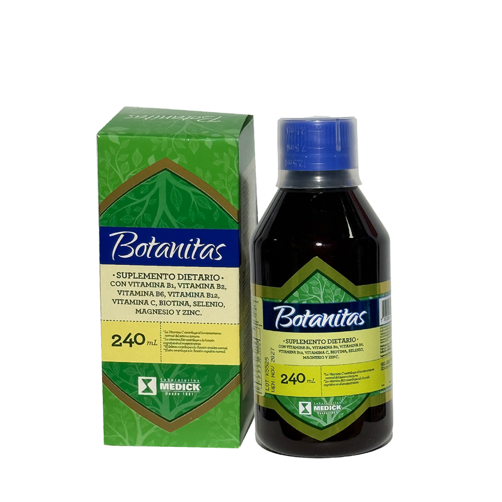 MULTIVITAMINICO BOTANITAS SOLUCION ORAL FRUTOS VERDES FRASCO 240 ML