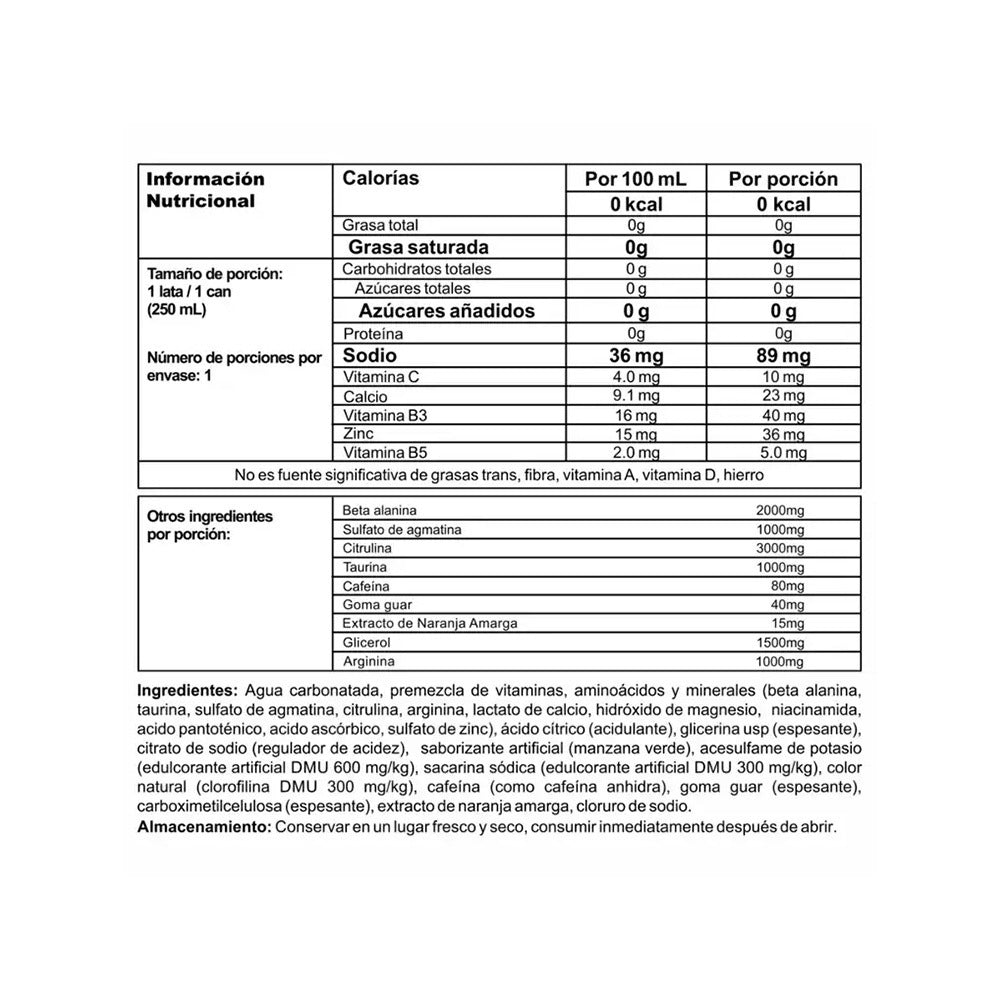 MYTH NUTRAMERICAN MANZANA VERDE LATA 310 ML