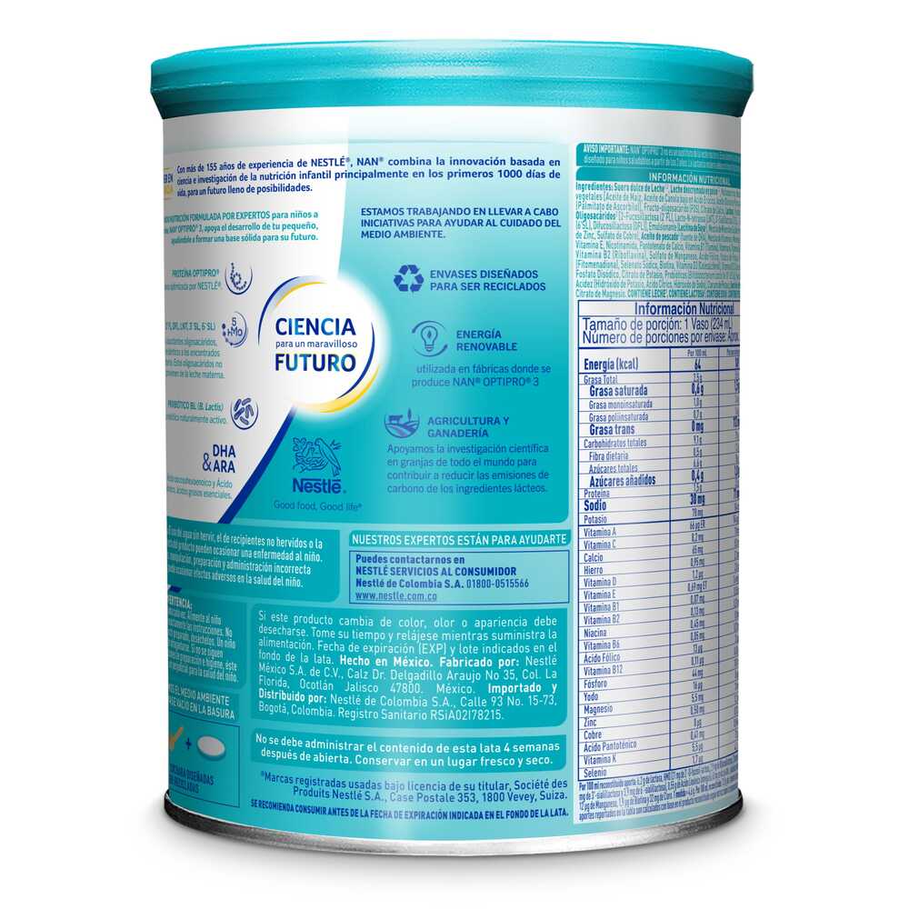 NAN OPTIPRO 3 POLVO LATA 800 G