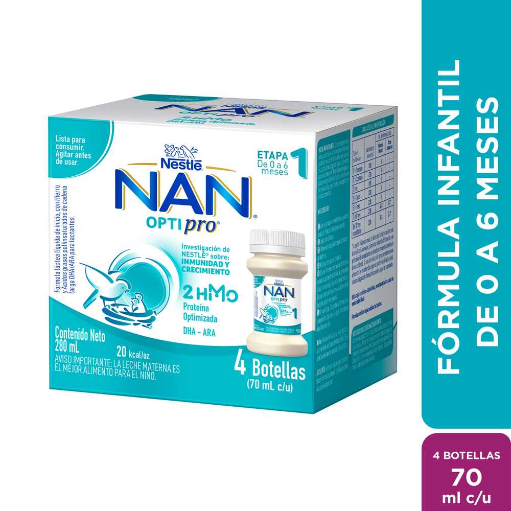 NAN OPTIPRO RTF LIQUIDO BOTELLA 4X70ML