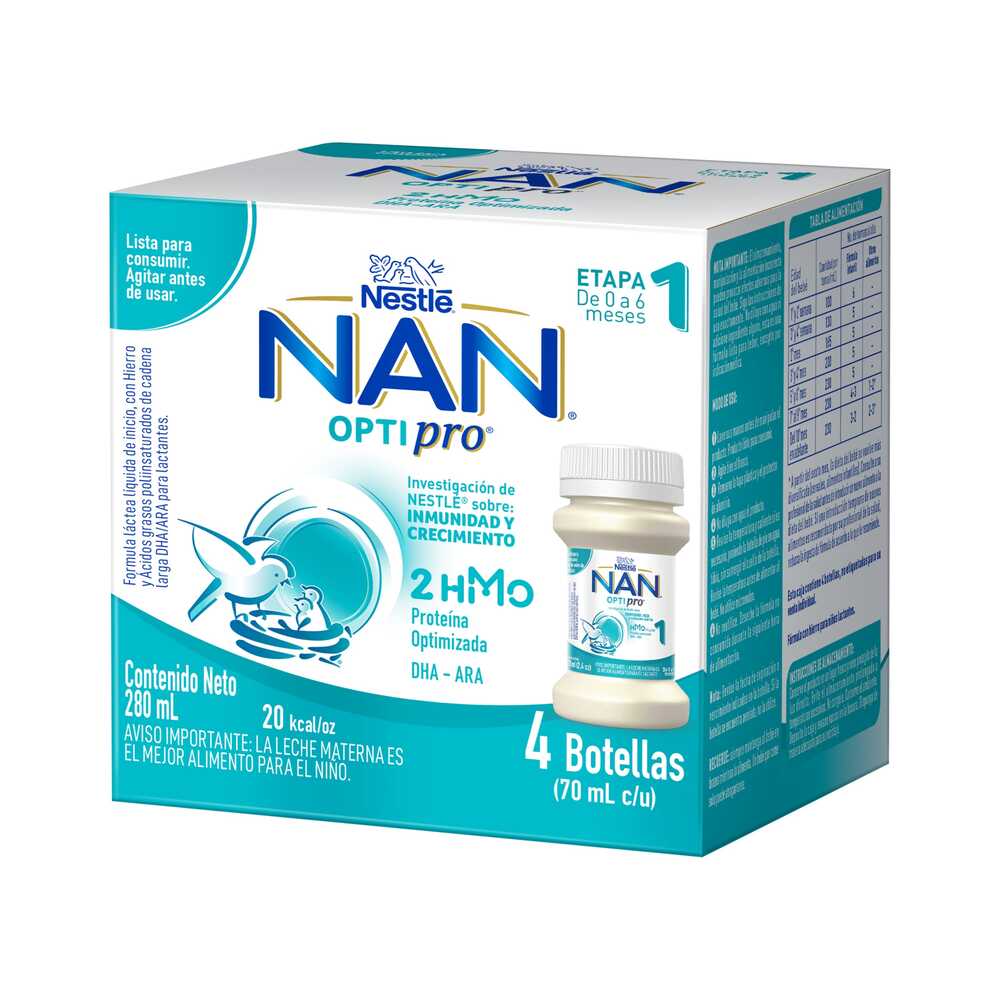 NAN OPTIPRO RTF LIQUIDO BOTELLA 4X70ML