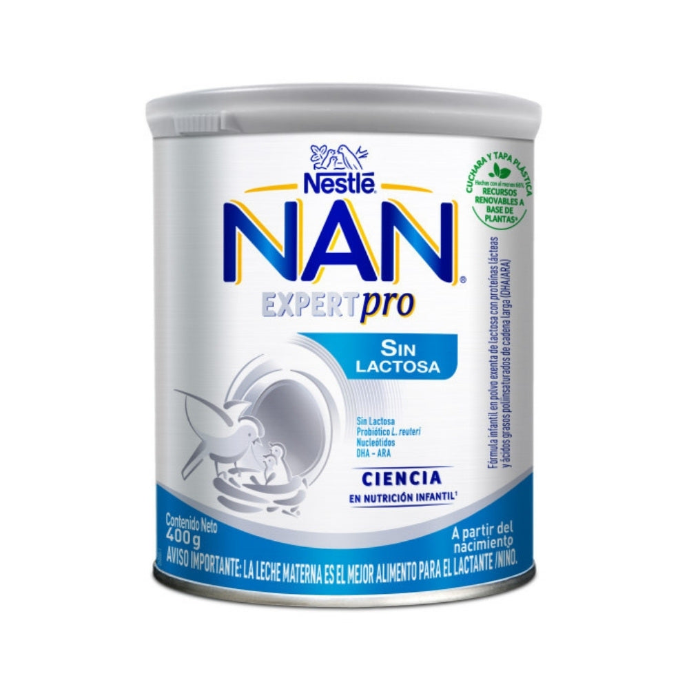 NAN SIN LACTOSA POLVO LATA 400 G