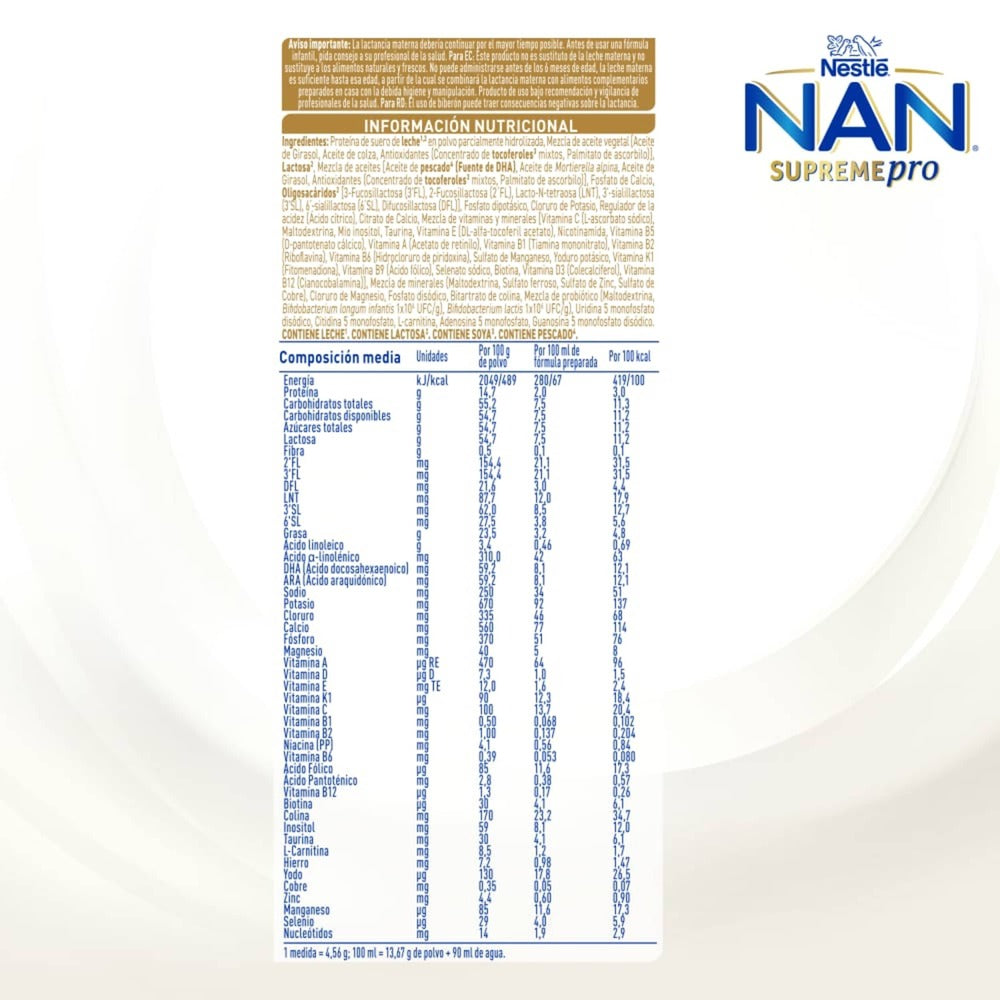 NAN SUPREME HMO 2 POLVO LATA 800 G