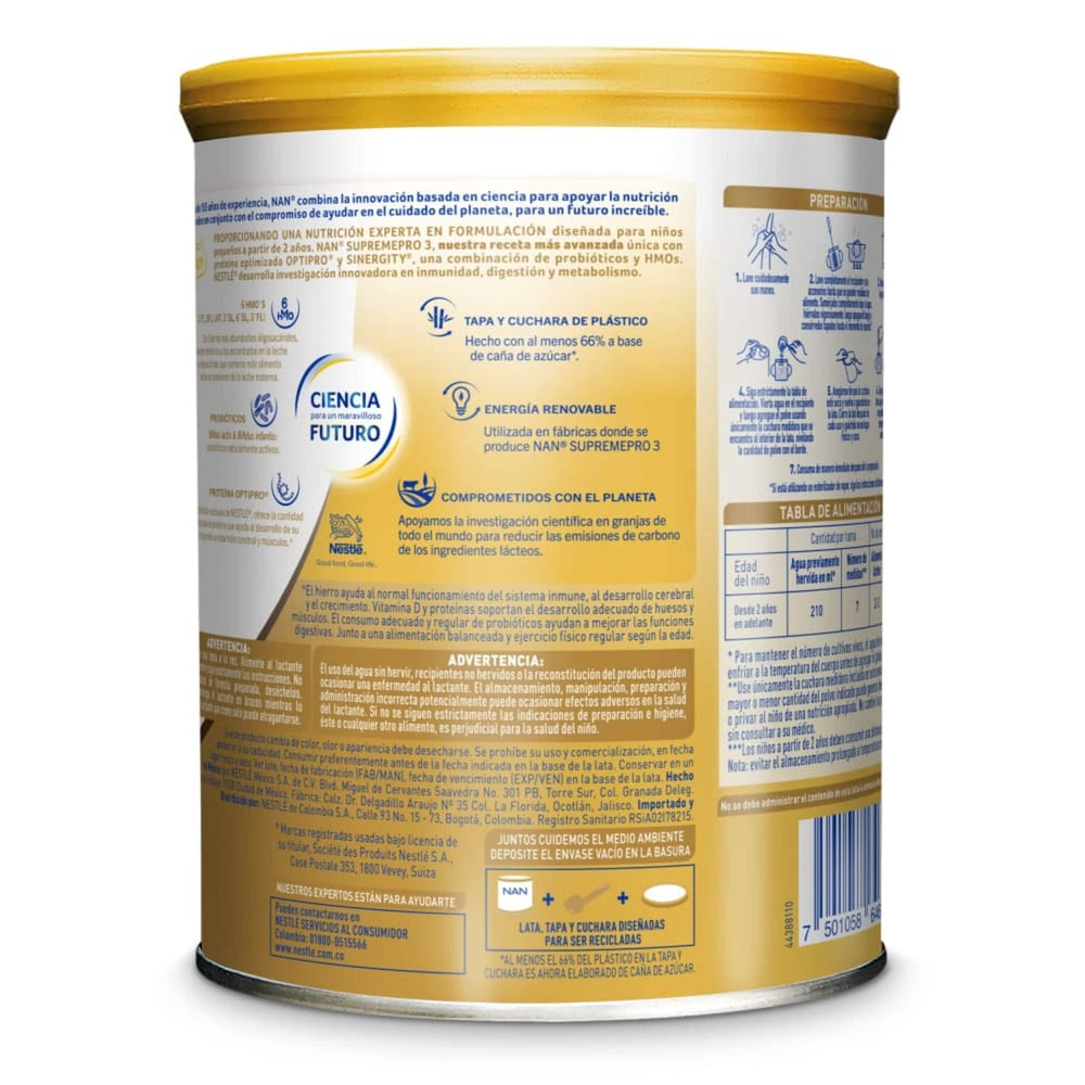 NAN SUPREME HMO 3 POLVO LATA 800 G
