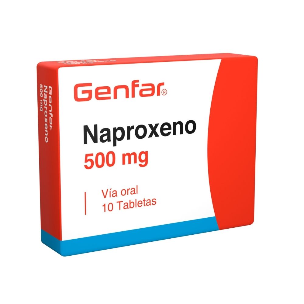 NAPROXENO GENFAR TABLETAS 500 MG CAJA X 10 UNDS