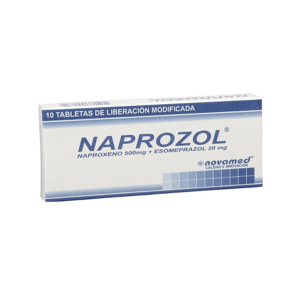 NAPROZOL TABLETAS 500 MG/20 MG CAJA X 10 UNDS