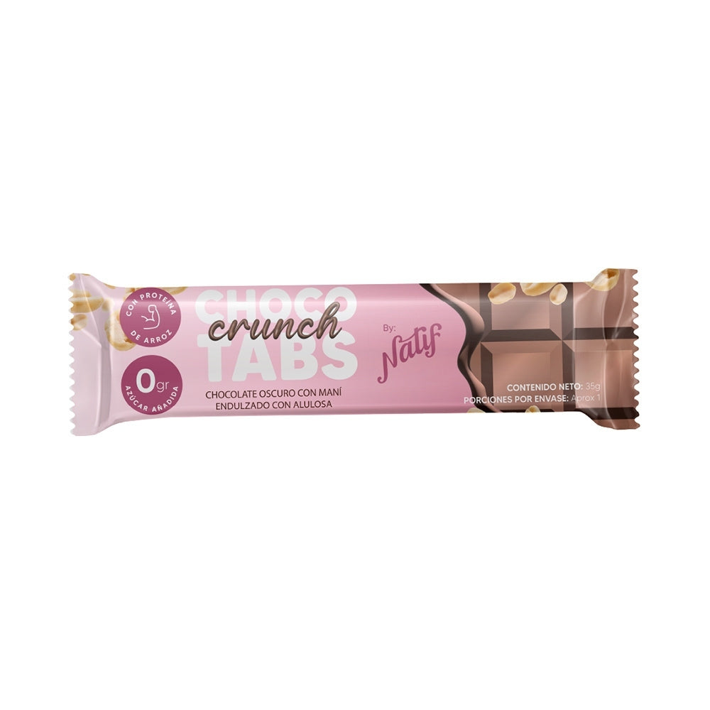 NATIF CHOCOTABS CRUNCH OSCURO BARRA 35 G